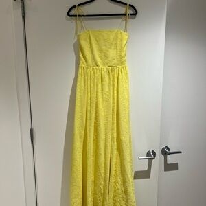 Alice + Olivia Yellow Eyelet Dress